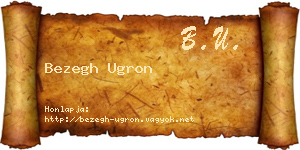 Bezegh Ugron névjegykártya